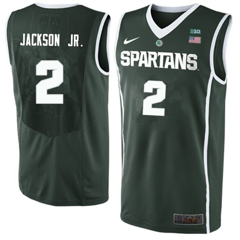 Men Michigan State Spartans #2 Jaren Jackson Jr. NCAA Nike Authentic Green College Stitched Basketball Jersey TO41E62CT